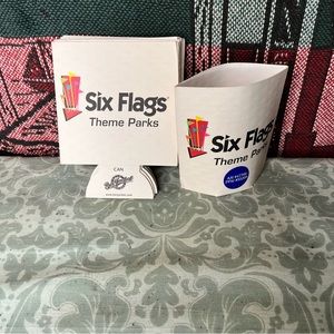 Vintage Lot Of 10 Six Flags Can Koozies!